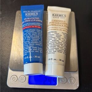 Kiehl's cleanser face wash travel size 30ml X2